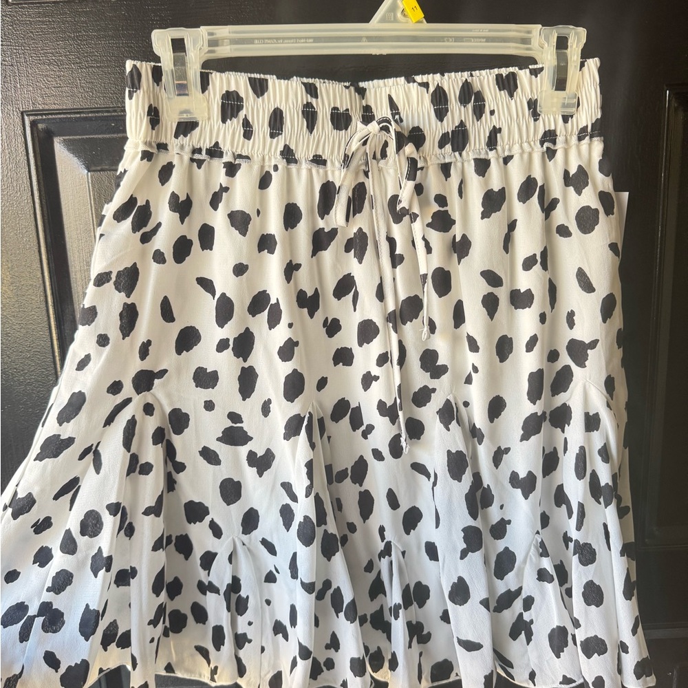 Mazik Black and White A-Line Skirt